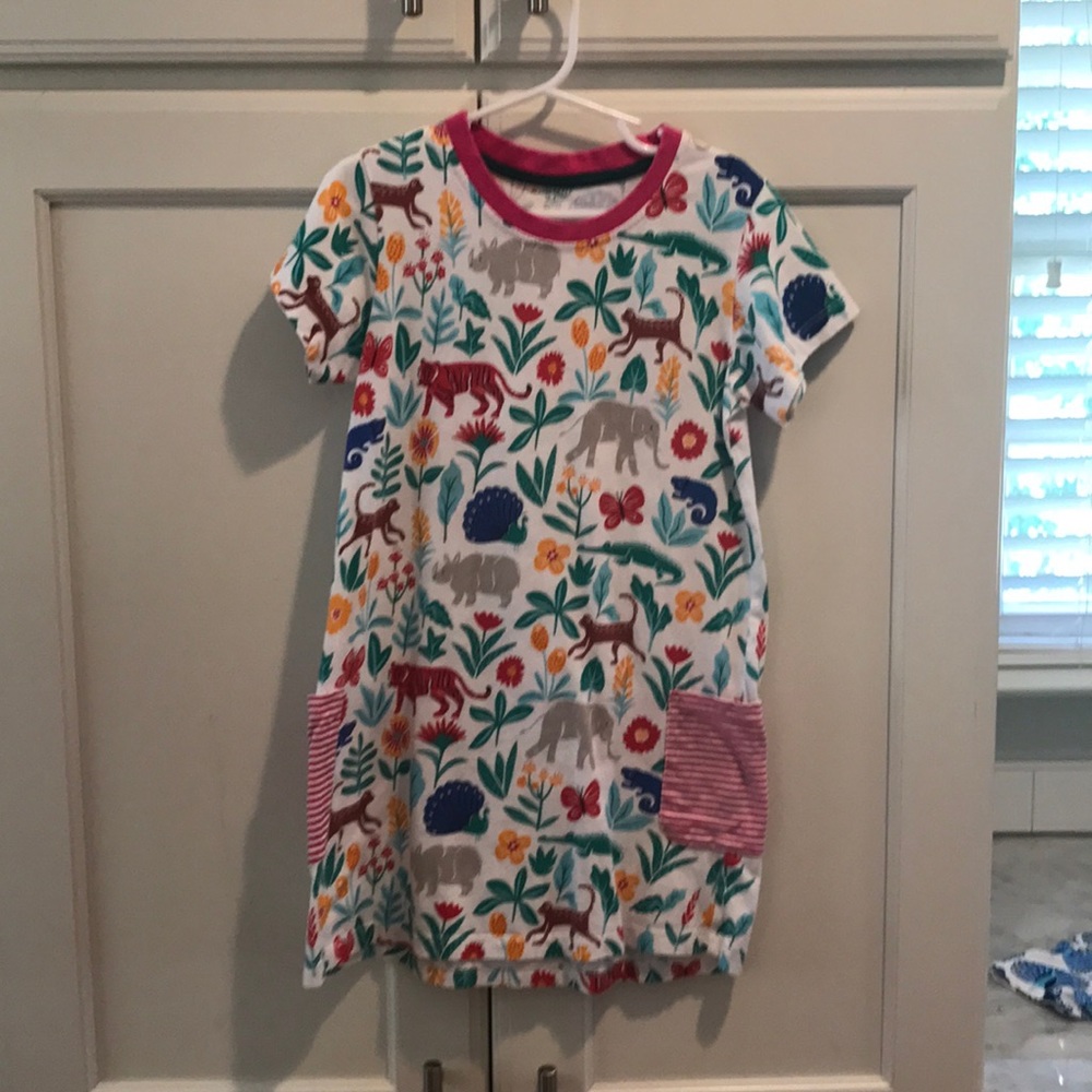 Animal print cotton dress